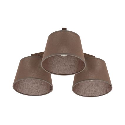 Brilagi - Przysufitowy żyrandol LATTE 3xE27/60W/230V sosna/brązowa
