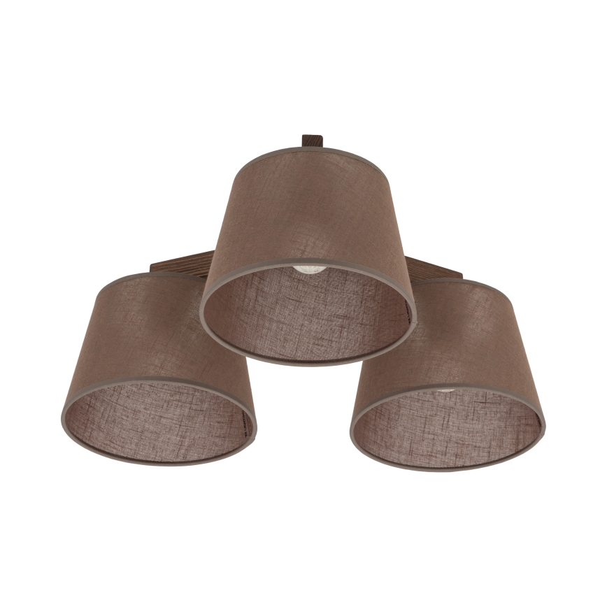 Brilagi - Przysufitowy żyrandol LATTE 3xE27/60W/230V sosna/brązowa