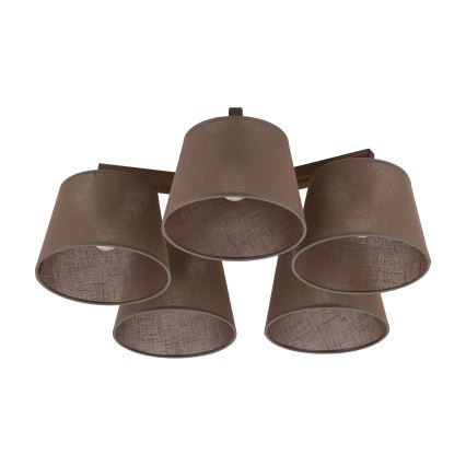 Brilagi - Przysufitowy żyrandol LATTE 5xE27/15W/230V sosna/brązowy