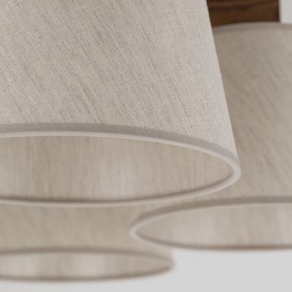 Brilagi - Przysufitowy żyrandol LATTE 5xE27/15W/230V sosna/kremowy