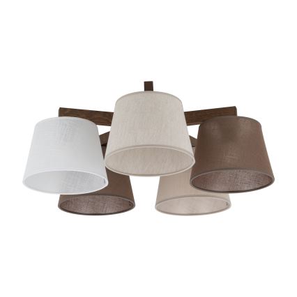 Brilagi - Przysufitowy żyrandol LATTE 5xE27/15W/230V sosna/mix