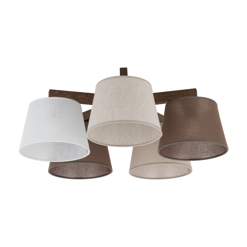 Brilagi - Przysufitowy żyrandol LATTE 5xE27/15W/230V sosna/mix