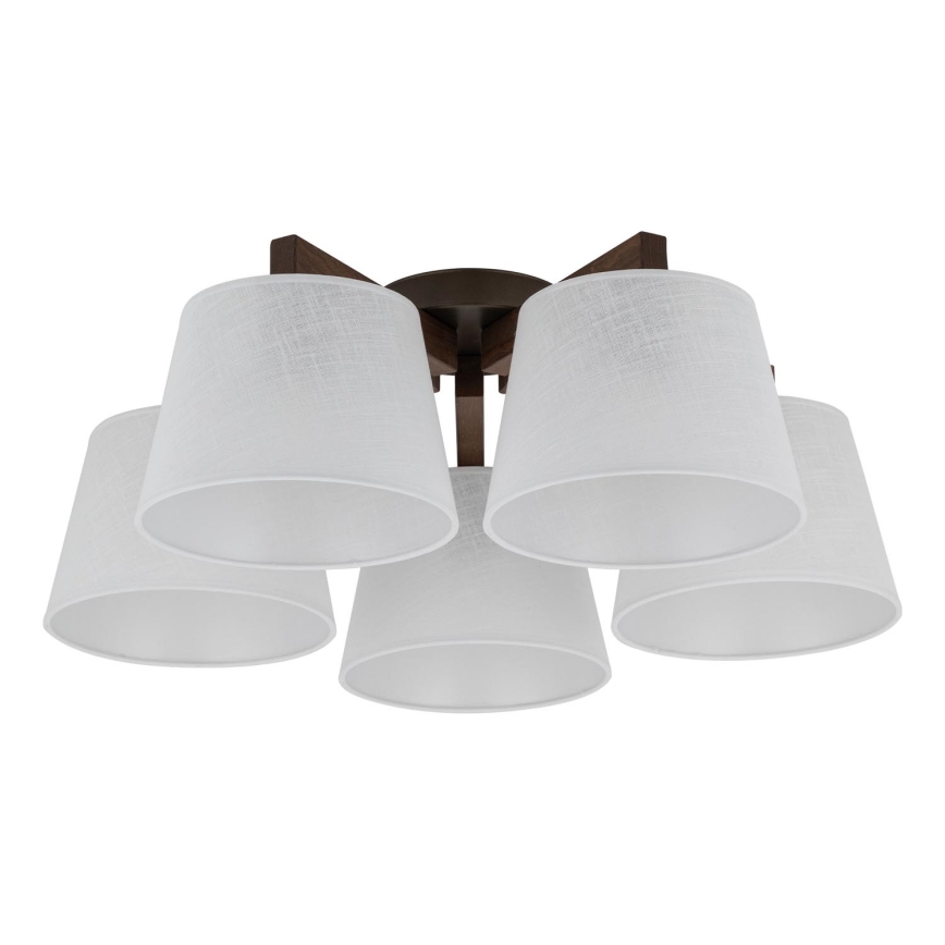 Brilagi - Przysufitowy żyrandol LATTE 5xE27/60W/230V sosna/biały