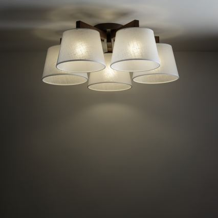 Brilagi - Przysufitowy żyrandol LATTE 5xE27/60W/230V sosna/biały