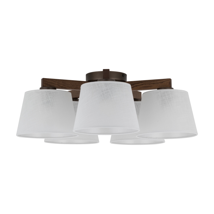 Brilagi - Przysufitowy żyrandol LATTE 5xE27/60W/230V sosna/biały