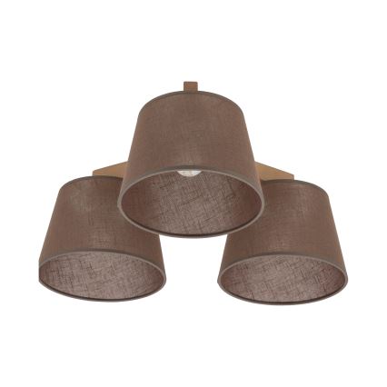 Brilagi - Przysufitowy żyrandol LATTE SABIA 3xE27/15W/230V sosna/brązowy