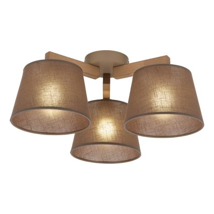 Brilagi - Przysufitowy żyrandol LATTE SABIA 3xE27/15W/230V sosna/brązowy
