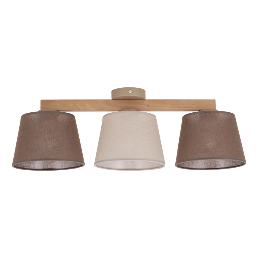 Brilagi - Przysufitowy żyrandol LATTE SABIA 3xE27/15W/230V sosna/mix