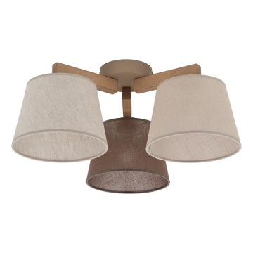 Brilagi - Przysufitowy żyrandol LATTE SABIA 3xE27/15W/230V sosna/mix