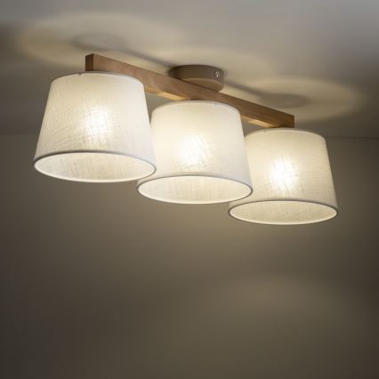 Brilagi - Przysufitowy żyrandol LATTE SABIA 3xE27/60W/230V sosna/biały