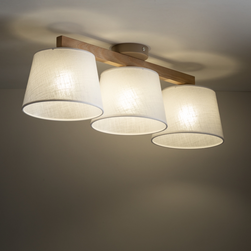 Brilagi - Przysufitowy żyrandol LATTE SABIA 3xE27/60W/230V sosna/biały