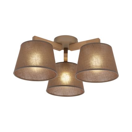 Brilagi - Przysufitowy żyrandol LATTE SABIA 3xE27/60W/230V sosna/brązowy