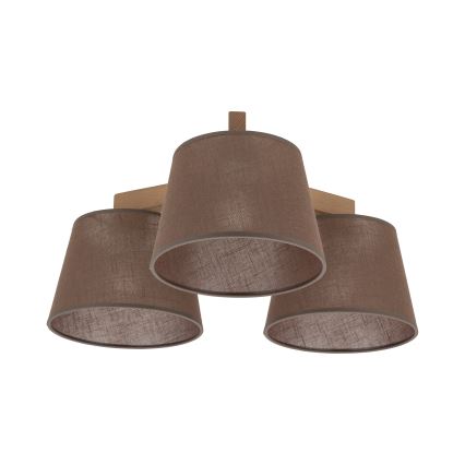 Brilagi - Przysufitowy żyrandol LATTE SABIA 3xE27/60W/230V sosna/brązowy