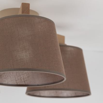 Brilagi - Przysufitowy żyrandol LATTE SABIA 3xE27/60W/230V sosna/brązowy