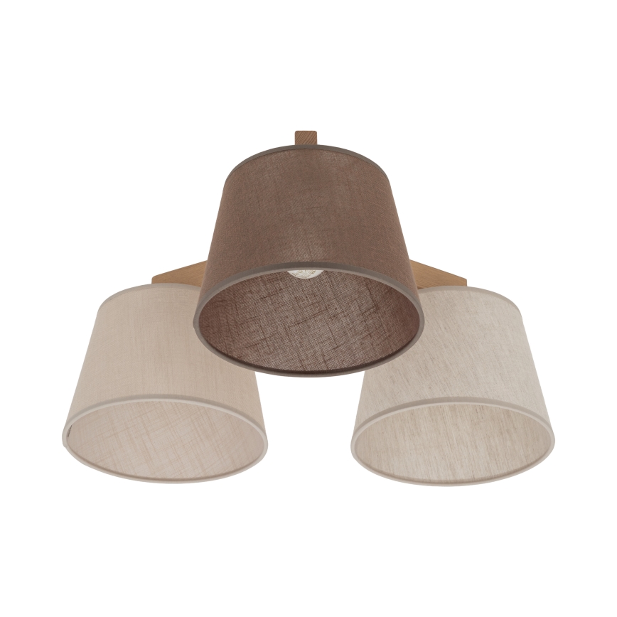 Brilagi - Przysufitowy żyrandol LATTE SABIA 3xE27/60W/230V sosna/mix