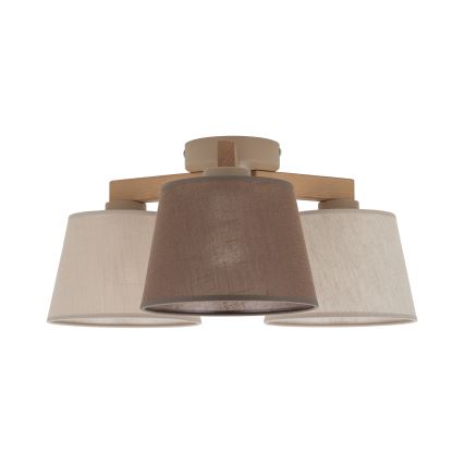 Brilagi - Przysufitowy żyrandol LATTE SABIA 3xE27/60W/230V sosna/mix