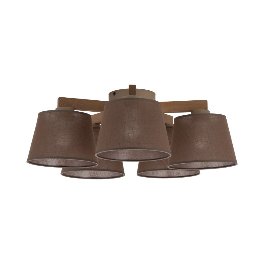 Brilagi - Przysufitowy żyrandol LATTE SABIA 5xE27/15W/230V sosna/brązowy