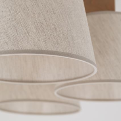 Brilagi - Przysufitowy żyrandol LATTE SABIA 5xE27/15W/230V sosna/kremowy