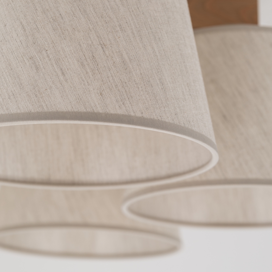 Brilagi - Przysufitowy żyrandol LATTE SABIA 5xE27/15W/230V sosna/kremowy