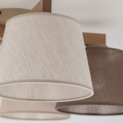 Brilagi - Przysufitowy żyrandol LATTE SABIA 5xE27/15W/230V sosna/mix