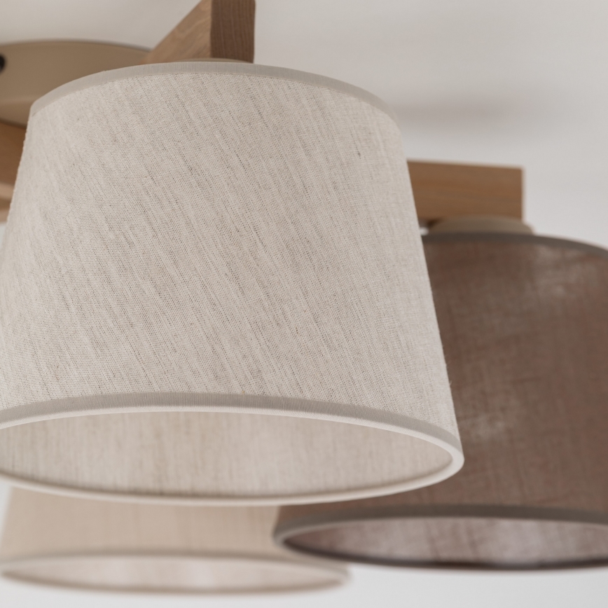 Brilagi - Przysufitowy żyrandol LATTE SABIA 5xE27/15W/230V sosna/mix