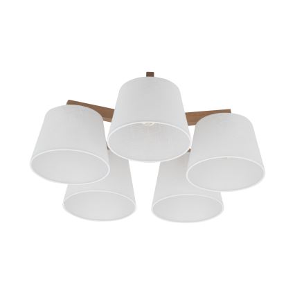 Brilagi - Przysufitowy żyrandol LATTE SABIA 5xE27/60W/230V sosna/biały