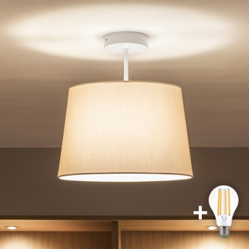 Brilagi - Przysufitowy żyrandol LED CERIA 1xE27/60W/230V śr. 30 cm biały/beżowy