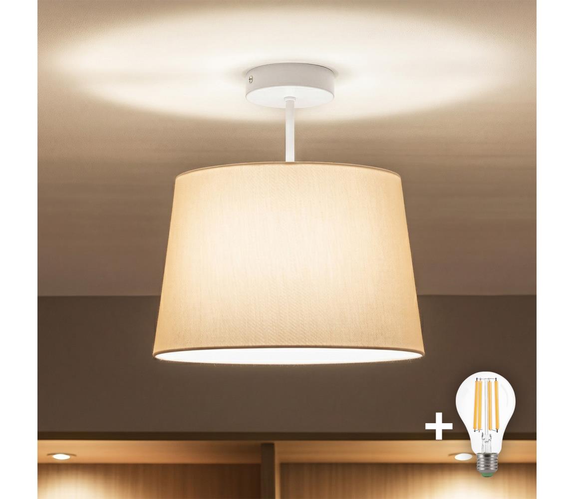Brilagi - Przysufitowy żyrandol LED CERIA 1xE27/60W/230V śr. 30 cm biały/beżowy
