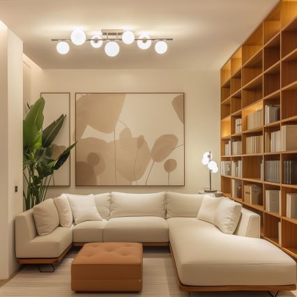 Brilagi - Przysufitowy żyrandol LED MILLA 7xG9/3W/230V czarny chrom/biały