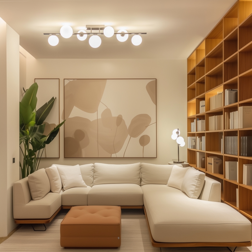 Brilagi - Przysufitowy żyrandol LED MILLA 7xG9/3W/230V czarny chrom/biały