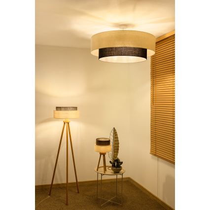 Brilagi - Przysufitowy żyrandol LED Styl BOHO 3xE27/15W/230V śr. 80 cm kremowy/brązowy