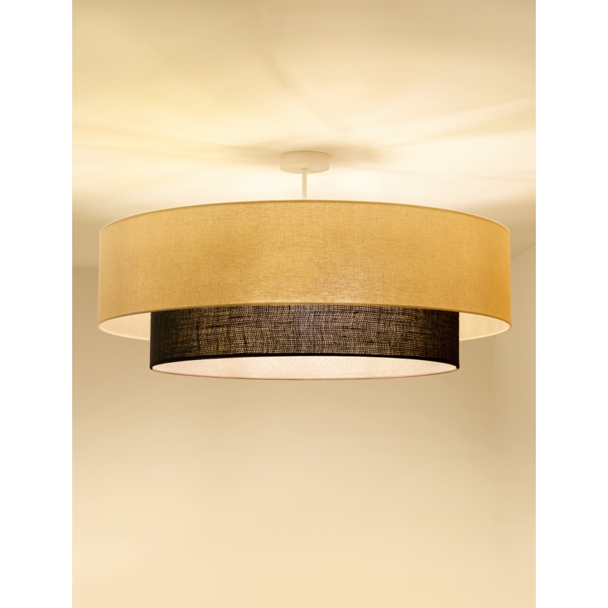 Brilagi - Przysufitowy żyrandol LED Styl BOHO 3xE27/15W/230V śr. 80 cm kremowy/brązowy