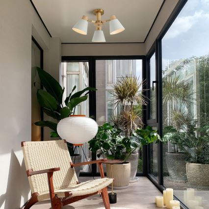 Brilagi - Przysufitowy żyrandol LUND WOOD 3xE27/40W/230V Ø 50 cm, drewno kauczukowe