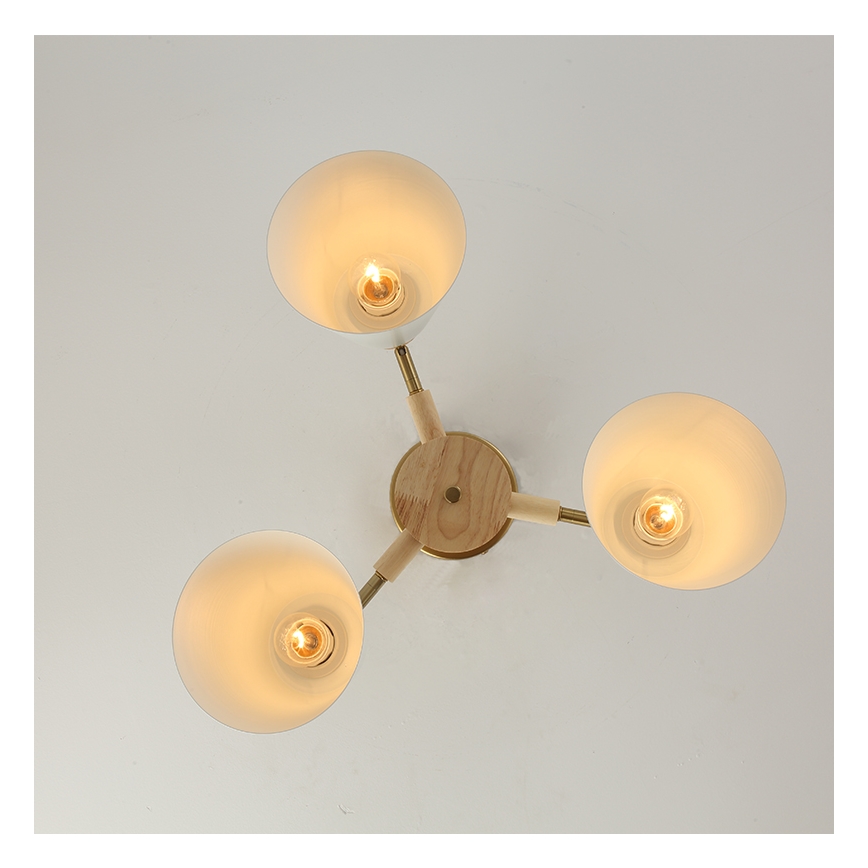 Brilagi - Przysufitowy żyrandol LUND WOOD 3xE27/40W/230V Ø 50 cm, drewno kauczukowe