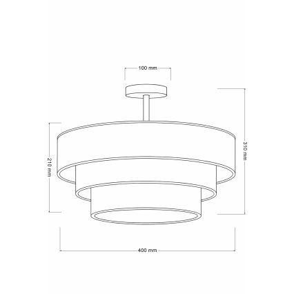 Brilagi - Przysufitowy żyrandol LUNETA 1xE27/60W/230V śr. 40 cm czarny/złoty