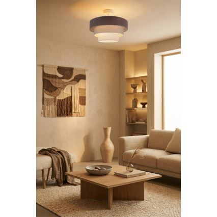 Brilagi - Przysufitowy żyrandol LUNETA 1xE27/60W/230V śr. 40 cm szary/kremowy/biały