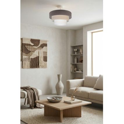 Brilagi - Przysufitowy żyrandol LUNETA 1xE27/60W/230V śr. 40 cm szary/kremowy/biały