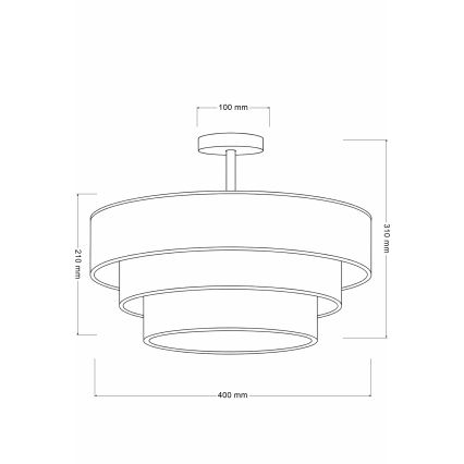Brilagi - Przysufitowy żyrandol LUNETA 1xE27/60W/230V śr. 40 cm szary/kremowy/biały