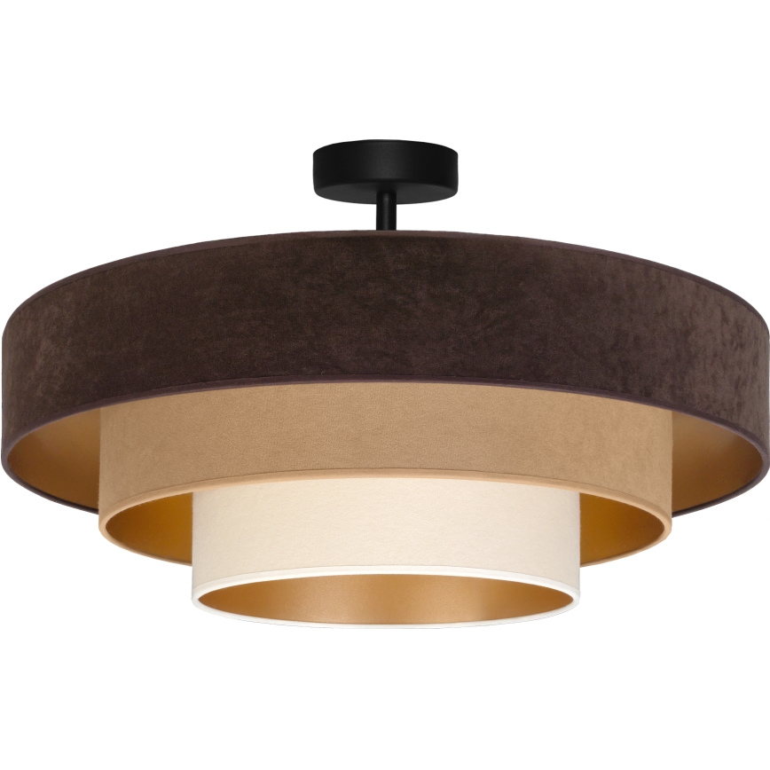Brilagi - Przysufitowy żyrandol LUNETA 3xE27/60W/230V śr. 80 cm brązowy/beżowy/kremowy