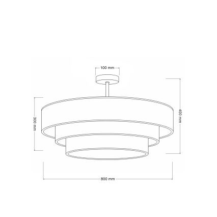 Brilagi - Przysufitowy żyrandol LUNETA 3xE27/60W/230V śr. 80 cm brązowy/beżowy/kremowy