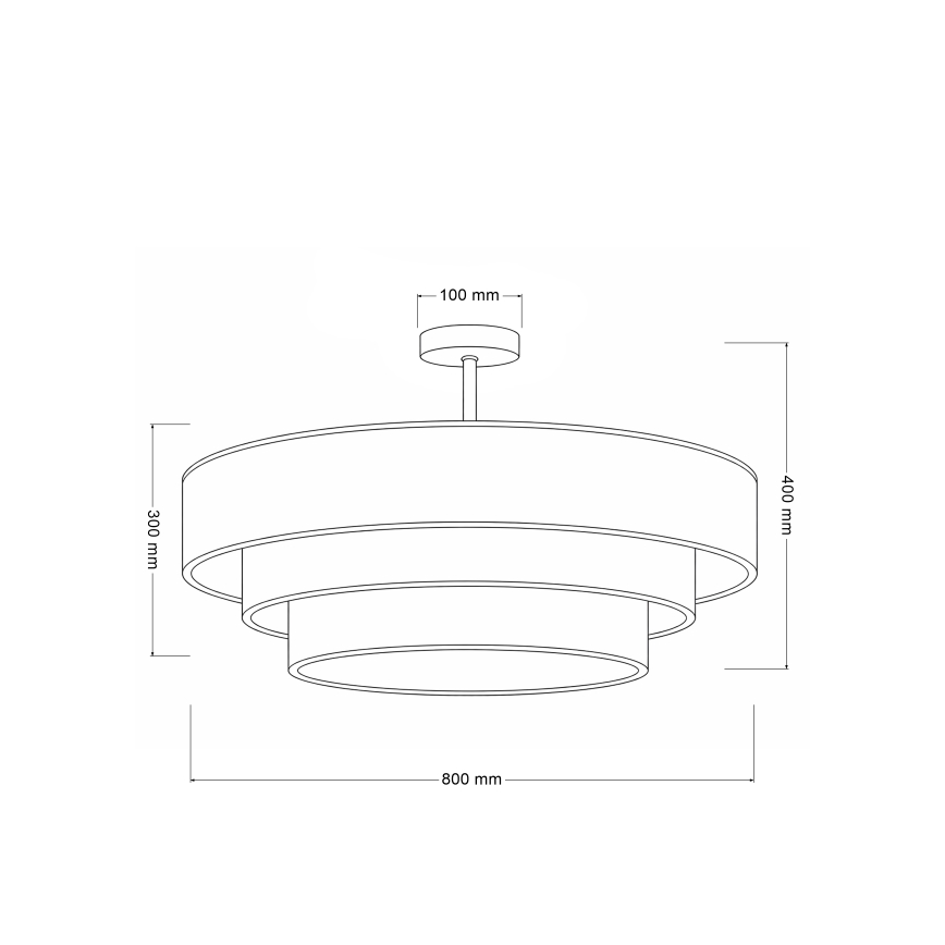 Brilagi - Przysufitowy żyrandol LUNETA 3xE27/60W/230V śr. 80 cm brązowy/beżowy/kremowy