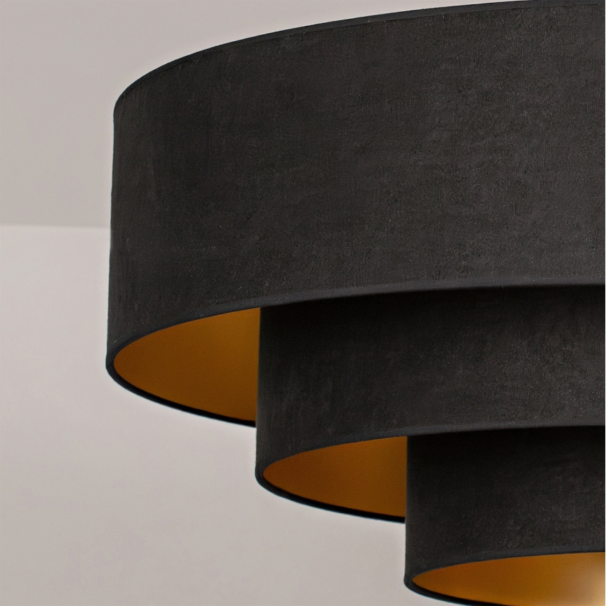 Brilagi - Przysufitowy żyrandol LUNETA 3xE27/60W/230V śr. 80 cm czarny/złoty