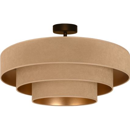 Brilagi - Przysufitowy żyrandol LUNETA 3xE27/60W/230V Ø 80 cm beżowy/złoty