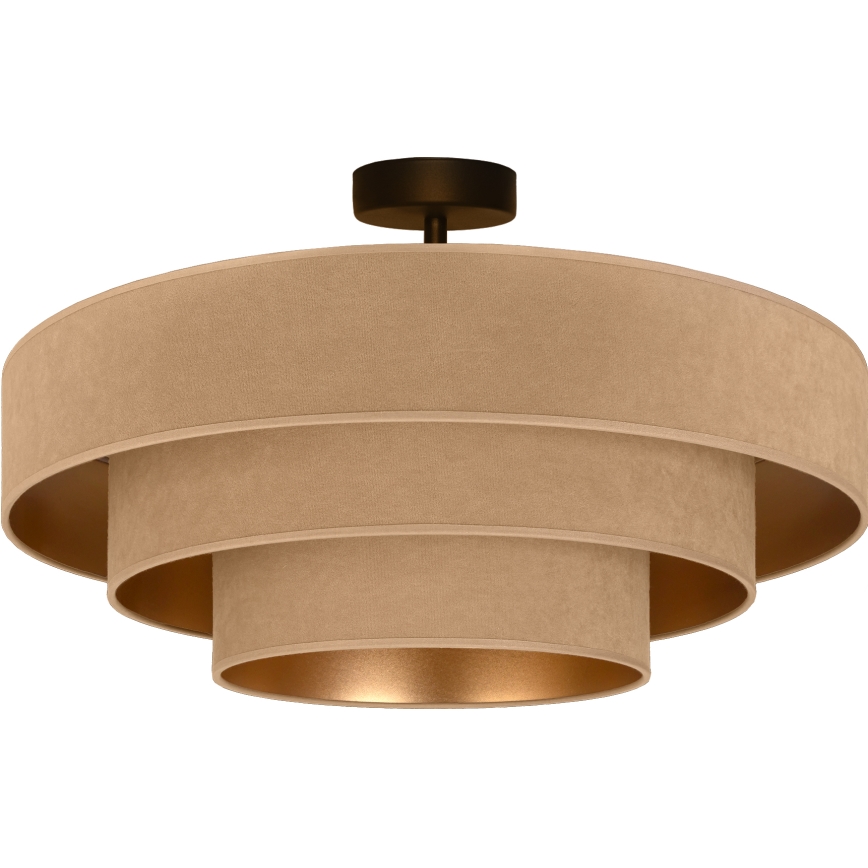 Brilagi - Przysufitowy żyrandol LUNETA 3xE27/60W/230V Ø 80 cm beżowy/złoty