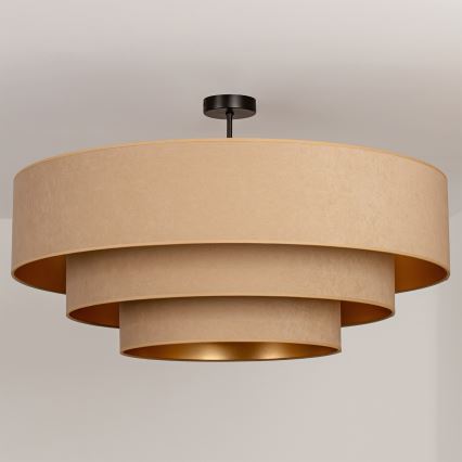 Brilagi - Przysufitowy żyrandol LUNETA 3xE27/60W/230V Ø 80 cm beżowy/złoty