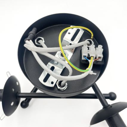 Brilagi - Przysufitowy żyrandol MALIVA 3xE14/15W/230V czarny/biały