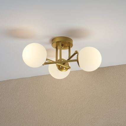 Brilagi - Przysufitowy żyrandol MALIVA 3xE14/15W/230V złoty/biały
