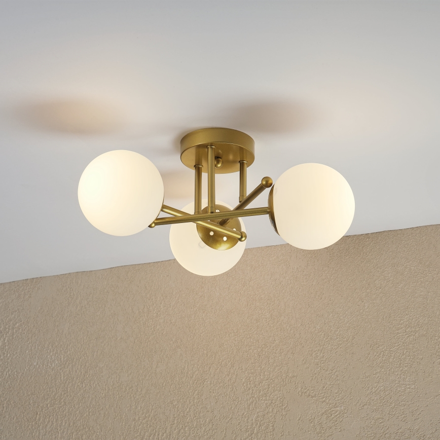 Brilagi - Przysufitowy żyrandol MALIVA 3xE14/15W/230V złoty/biały