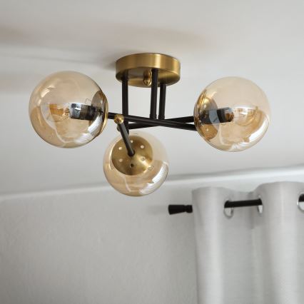 Brilagi - Przysufitowy żyrandol MALIVA 3xE14/15W/230V złoty