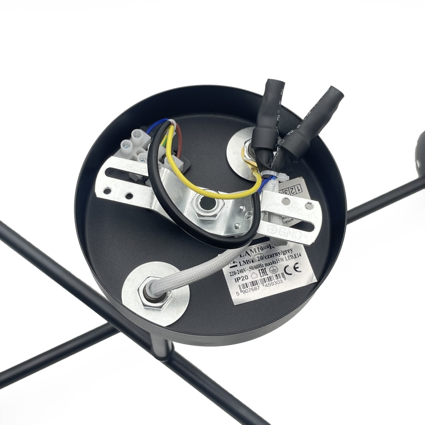 Brilagi - Przysufitowy żyrandol MALIVA 4xE14/15W/230V czarny/biały